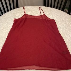 Red see through slip